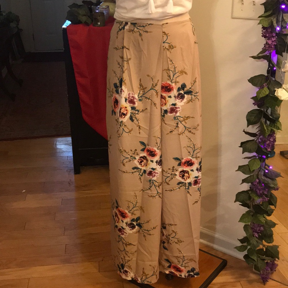 Women Summer High Waist Side Split Floral Print - Picture 5 of 6